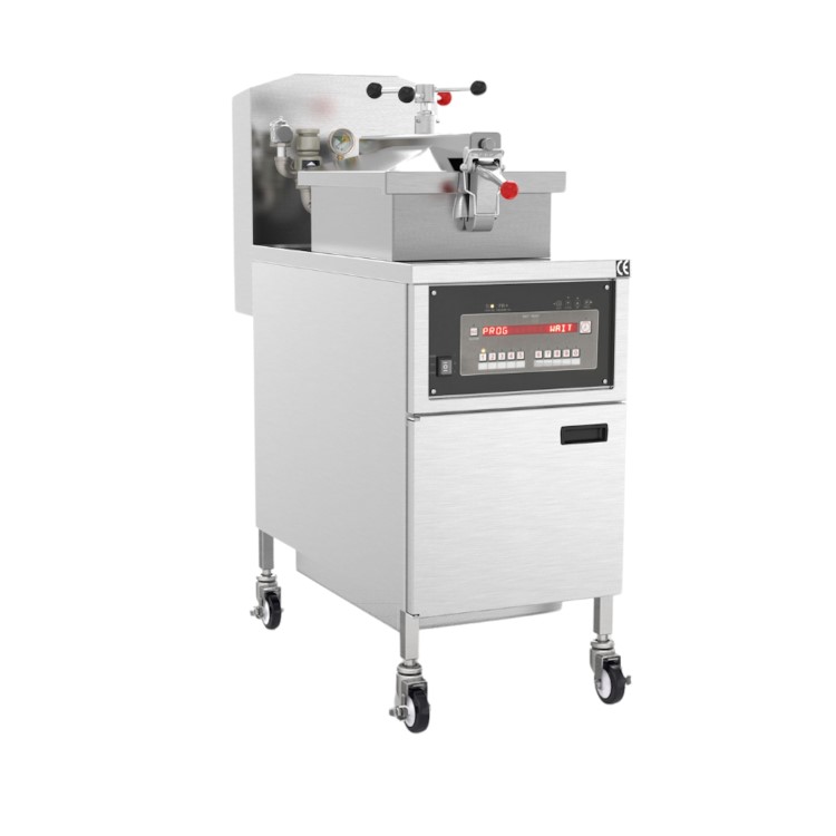 Hamoki EPF-24L Freestanding Commercial Electric Pressure Fryer – 24ltr Automatic Filtration and Drainage Valve - Programmable - 3 Phase Electric