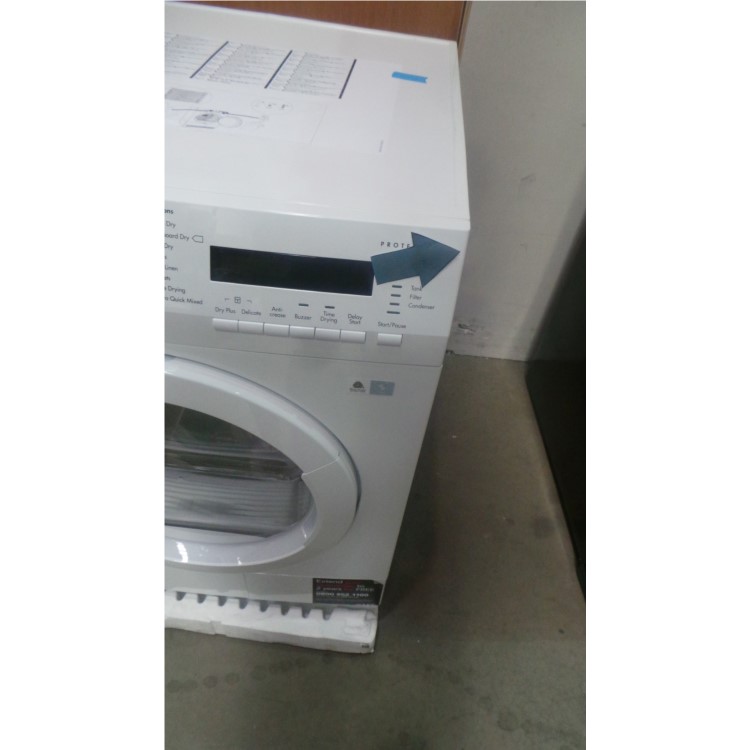 GRADE A2 - AEG T76280AC 8kg White Freestanding Condenser Tumble Dryer