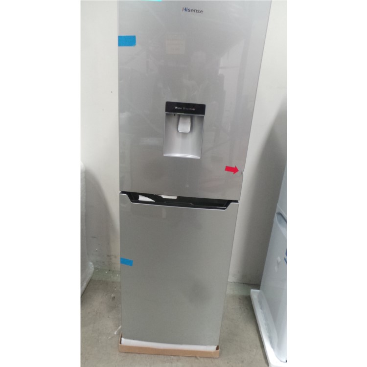 GRADE A2 - Hisense RB320D4WG1 Freestanding Fridge Freezer With Water Dispenser Silver