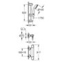 Grohe Grohtherm 1000 Thermostatic Shower Mixer and Kit