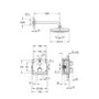 Grohe Tempesta 210 Chrome Concealed Shower Mixer with Dual Control & Round Wall Mounted Head
