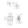 Grohe Tempesta 210 Chrome Concealed Shower Mixer with Dual Control & Round Wall Mounted Head with Square Valve