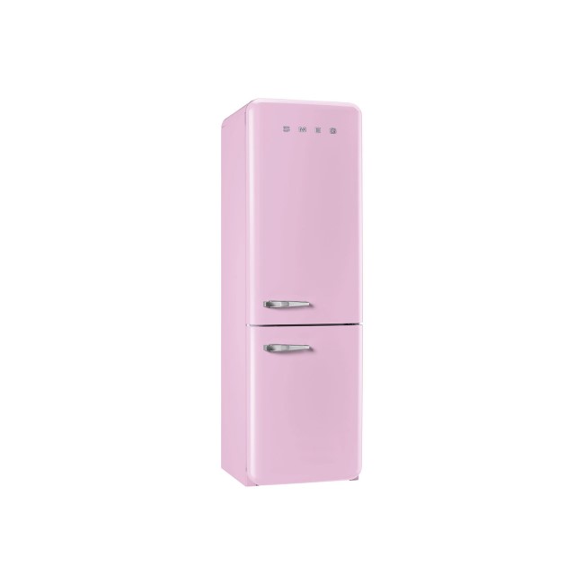 GRADE A3 - Smeg FAB32RNP Fifties Style Frost Free Right Hand Hinge Freestanding Fridge Freezer Pink