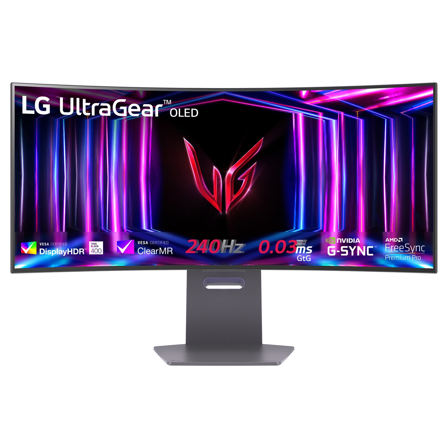 Lg Black Ultragear Qhd Oled 240Hz 0.03Ms Curved Gaming Monitor Size 34