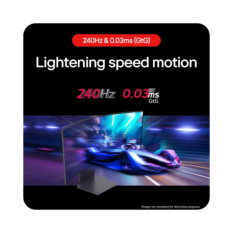 LG UltraGear 34GS95QE 34" OLED QHD 240Hz 0.03ms UltraWide Curved Gaming Monitor