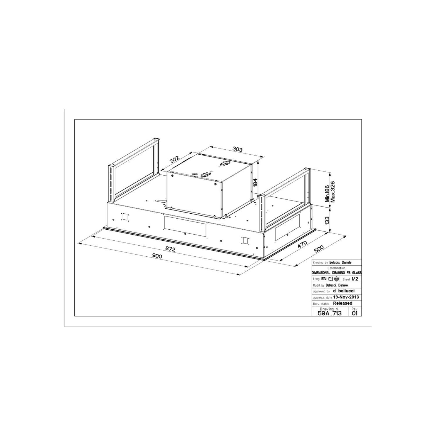 Faber 350.0663.963 High-Light 2.0 91cm Ceiling Cooker Hood - Matt Black Faber 350.0663.963 High-Light 2.0 91cm Ceiling Cooker Hood - Matt Black