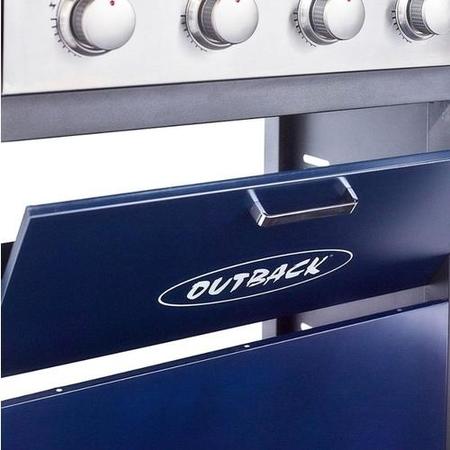Refurbished Outback Meteor 4 Burner Gas BBQ in Blue