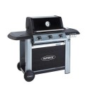370763 Outback Magnum - 3 Burner Gas BBQ Grill with Side Burner - Black & Silver