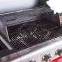 Outback Jupiter - 4 Burner Gas Hybrid BBQ Grill with Side Burner - Red
