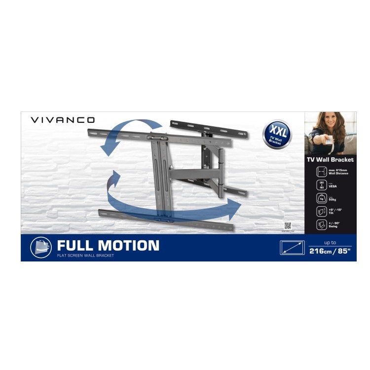 Vivanco Tilt & Swing TV Wall Bracket - Up to 85 Inch TVs