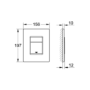 Grohe Skate Cosmopolitan WC Chrome Wall Flush Plate