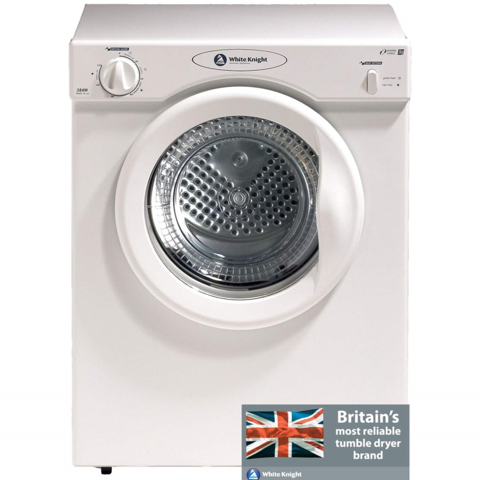 White Knight 38AW 3kg Freestanding Vented Tumble Dryer White