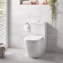 GRADE A1 - Close Coupled Rimless Toilet with Soft Close Seat - Grohe Euro