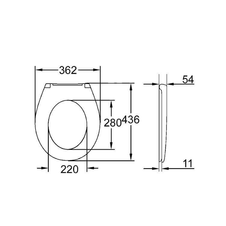 ONLY OPENED - Bau Ceramic WC Seat