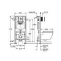 Grohe Solido 5in1 Euro Toilet Set - Wall Hung Toilet with Wall Frame and Concealed Cistern