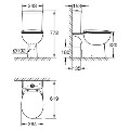 Close Coupled Rimless Toilet with Soft Close Seat - Grohe Bau