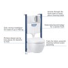 Grohe Euro Solido Wall Hung Rimless Toilet with Concealed Cistern Frame and Flush Plate