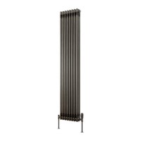 Reina Colona Raw Metal Vertical 3 Column Radiator - 1800 x 380mm