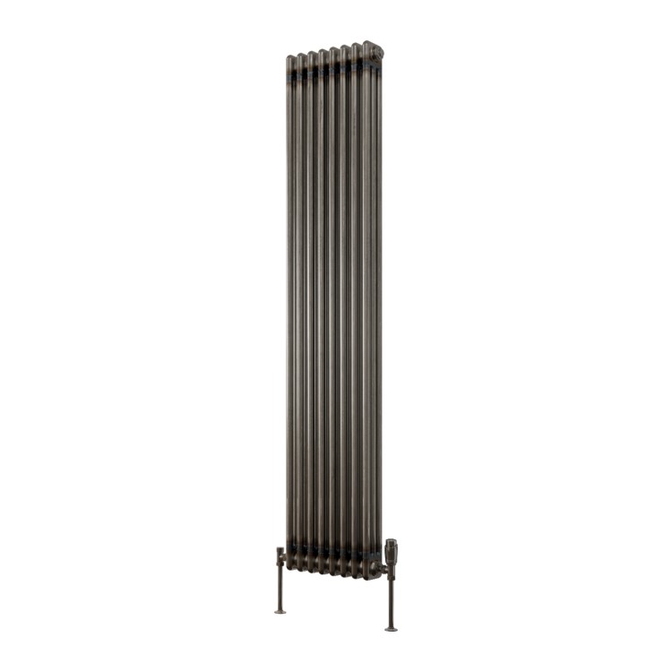Reina Colona Raw Metal Vertical 3 Column Radiator - 1800 x 380mm