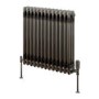 Reina Colona Raw Metal Horizontal 3 Column Radiator - 600 x 605mm