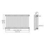 Reina Colona Raw Metal Horizontal 3 Column Radiator - 600 x 1010mm