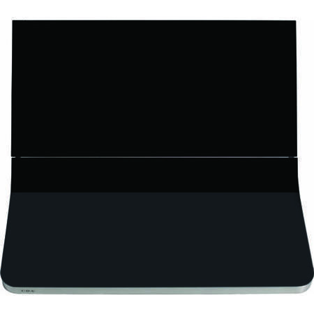 CDA 3C9SS 90cm Designer Curved Glass Cooker Hood Black