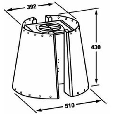 CDA 3L9SS Lamp Shade Island Cooker Hood Stainless Steel