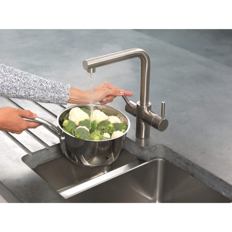 ISE 3N1CHROME 3-in-1 Hot Cold And Steaming Water Tap Chrome