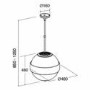 CDA 3S10BL Spherical Designer Island Cooker Hood With Led Lighting Black