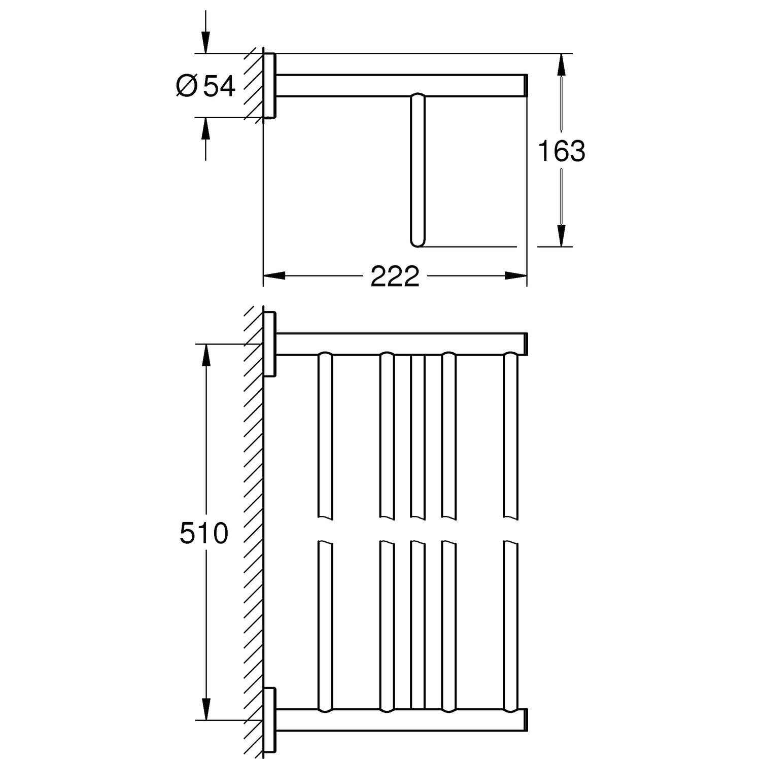 Grohe Train Rack Grohe BauCosmopolitan Multi-Towel Rack 40462001 | Appliances Direct