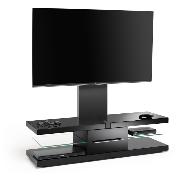 Techlink Ec130tvb Echo Tv Stand With Bracket For Up To 60 Tvs Black