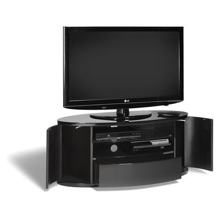 GRADE A2 - Techlink Ellipse+ EL3 Elliptical TV Cabinet Black for up to 55" TVs