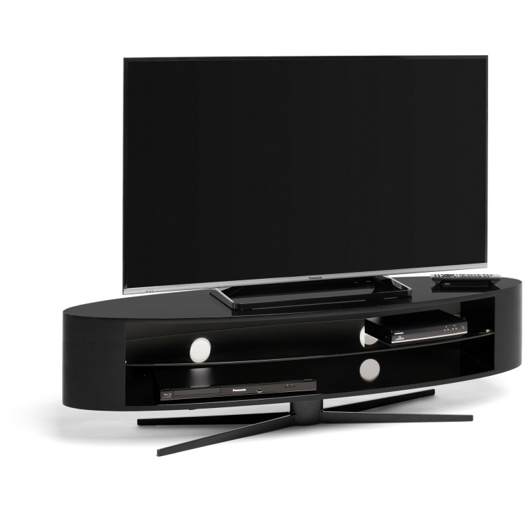 Techlink EL140B Ellipse TV Stand for up to 70" TVs - Black