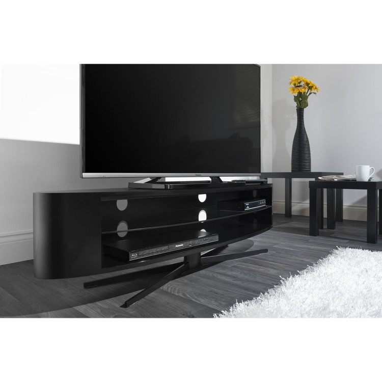 Techlink EL140B Ellipse TV Stand for up to 70" TVs - Black