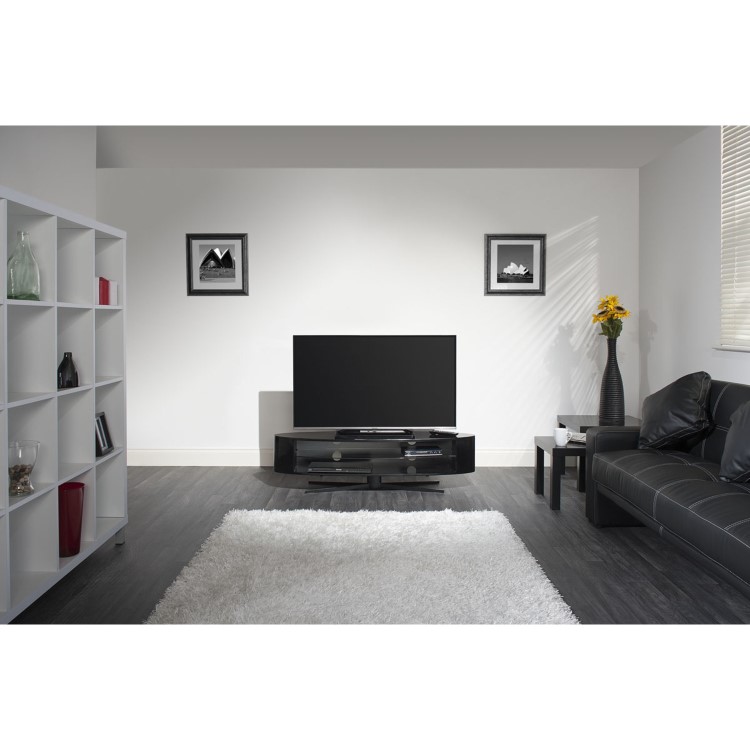 Techlink EL140B Ellipse TV Stand for up to 70" TVs - Black
