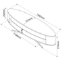 Techlink EL140LO Ellipse TV Stand for up to 70" TVs - Light Oak