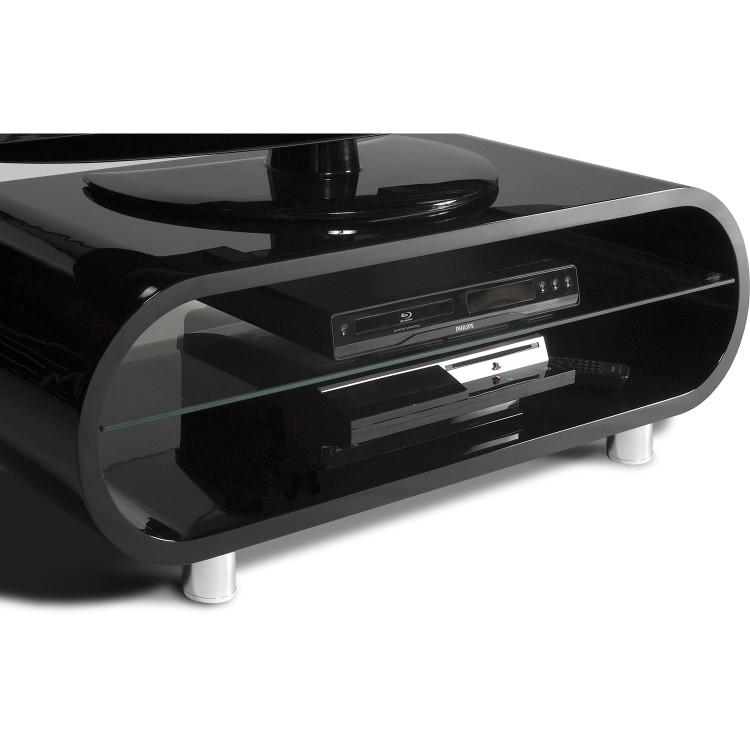 Techlink Black OV95 Ovid TV and HiFi Stand - TV's up to 50"