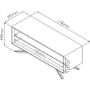 Techlink AA110B Arena TV Stand for up to 55" TVs - Black
