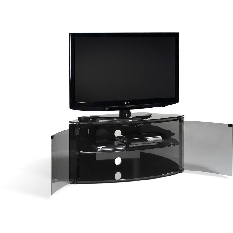 Techlink B6B Bench Corner TV Stand for up to 55" TVs - Black