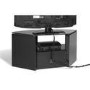 Techlink Bench Corner B3B Black AV Stand two glass shelves cable management 1084mm wide suitable for screens up to 55"
