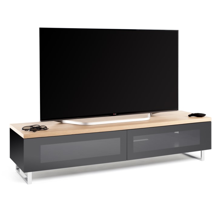 Techlink Pm160lo Panorama Light Oak Tv Stand 406423 Appliances Direct Techlink Pm160lo Panorama Light Oak Tv Stand