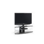 AIR CORNER Slim light weight apperance open-fronted AV furniture - Piano Black with Clear Glass