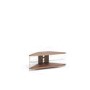 AIR CORNER Slim light weight appearance open-fronted AV furniture - Walnut Veneer with Clear Glass