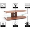 Techlink AI110 Air TV Stand for up to 55&quot; TVs - Walnut 