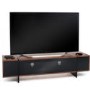 Techlink Edge TV Stand for up to 80" TVs - Walnut/Black