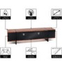 Techlink Edge TV Stand for up to 80" TVs - Walnut/Black