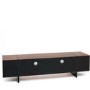Techlink Edge TV Stand for up to 80" TVs - Walnut/Black