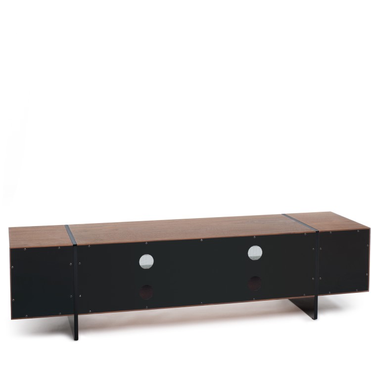 Techlink Edge TV Stand for up to 80" TVs - Walnut/Black