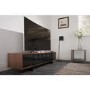 Techlink Edge TV Stand for up to 80" TVs - Walnut/Black