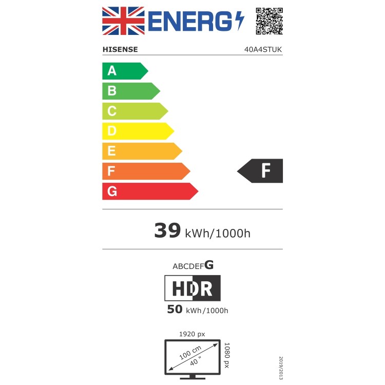 Hisense 40A4STUK 40 Inch Full HD Smart TV  1080p LED Television